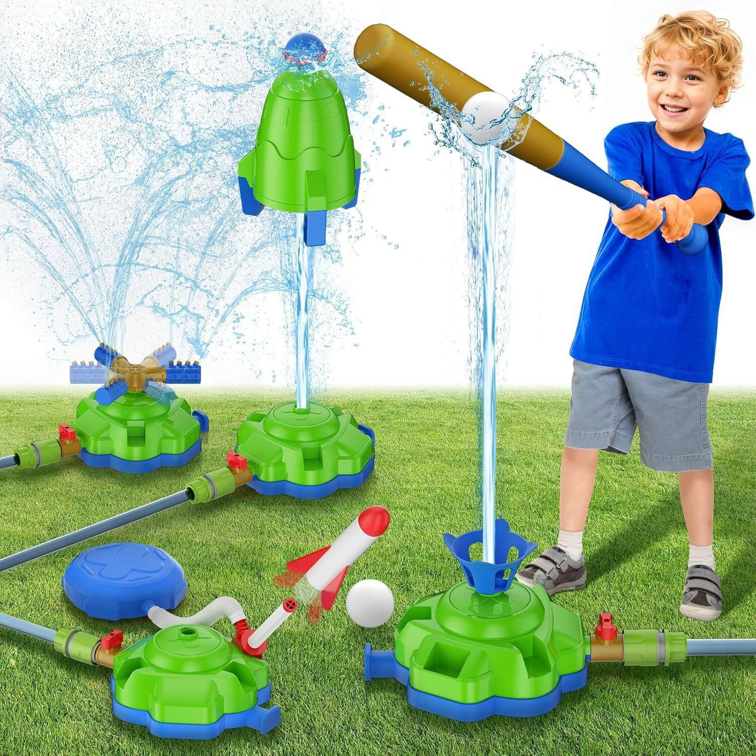 Arroseur Fusée – Tourne à 360° – Eau Jusqu’à 1,5 M – Jouet De Jardin été – Dès 3 Ans