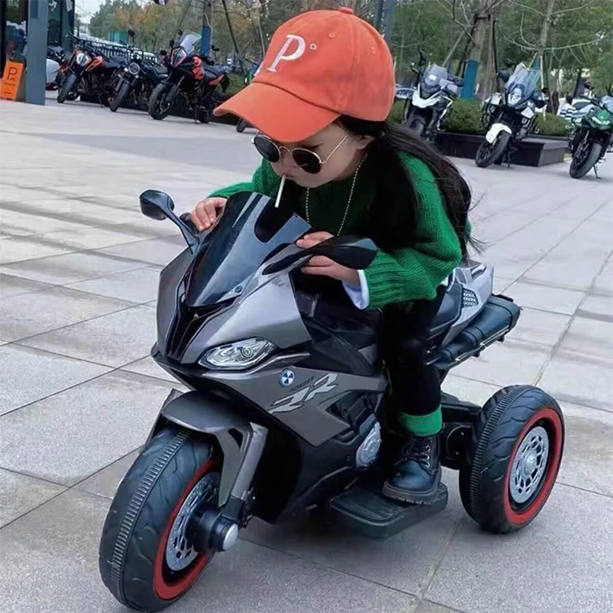 Children's Electric Motorcycle 3 Wheels Double Drive main image 1