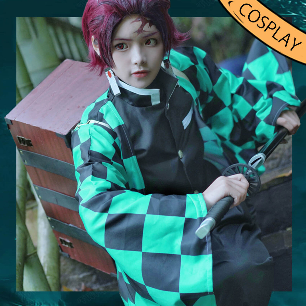 Tanjiro Kamado Costume Halloween Tanjiro Cosplay Outfit Full Set