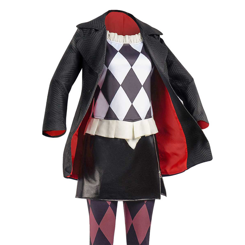 dress harley quinn Adult Harley Outfit Joker 2024 Lady Quinn Black Costume Cosplay Dress Up Suit Lady Harley Costume / Adults 3XL