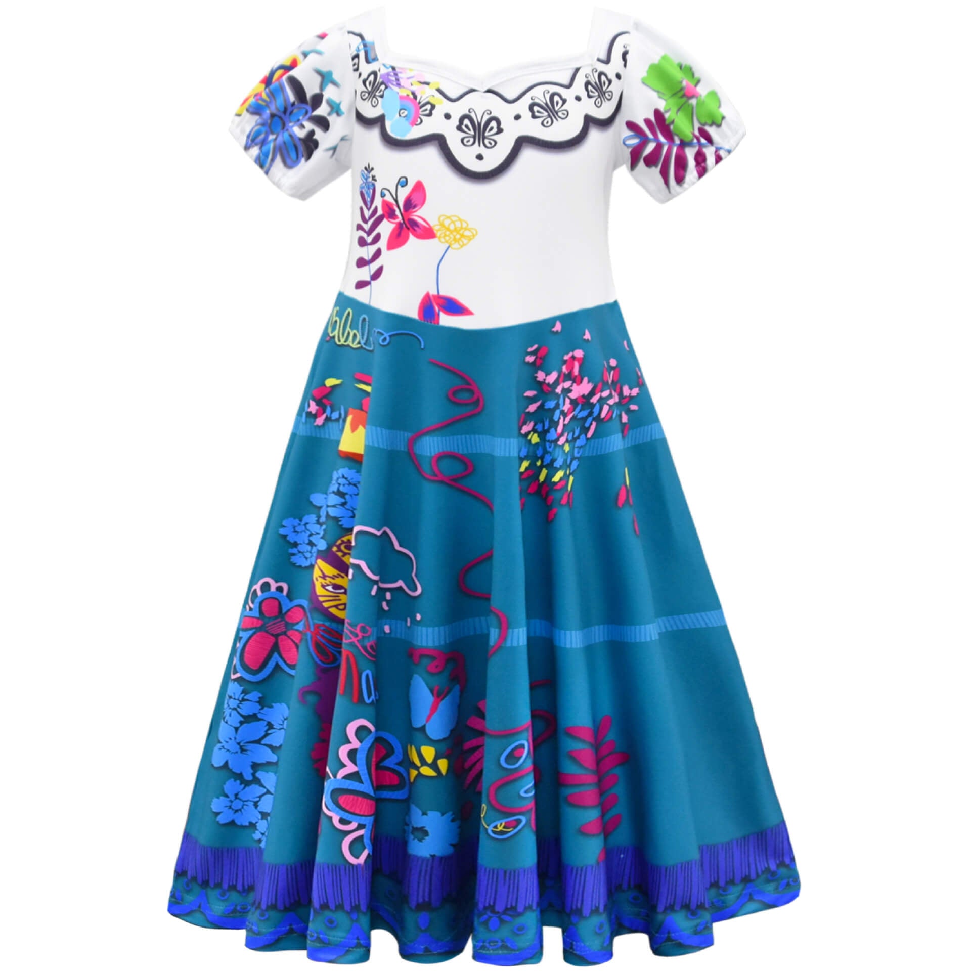 Girl's Mirabel Outfit Madrigal Cosplay Dress Kids Magical Party Costum Sun Baby Girl's Mirabel Outfit Madrigal Cosplay Dress Kids Magical Party Costum Sun Baby