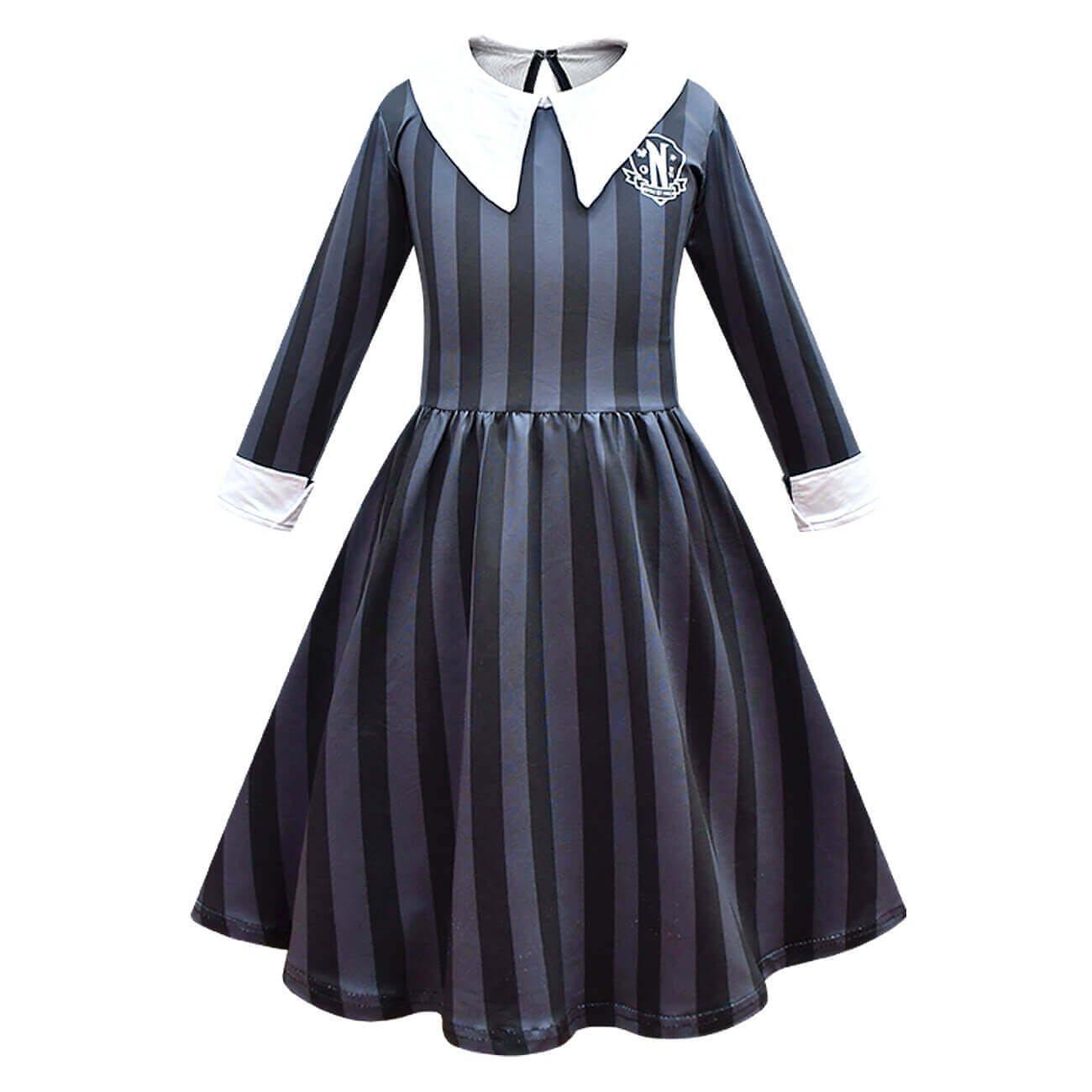 Wednesday Addams Dress Nevermore Academy School Uniform Girl Striped W – Sun Baby