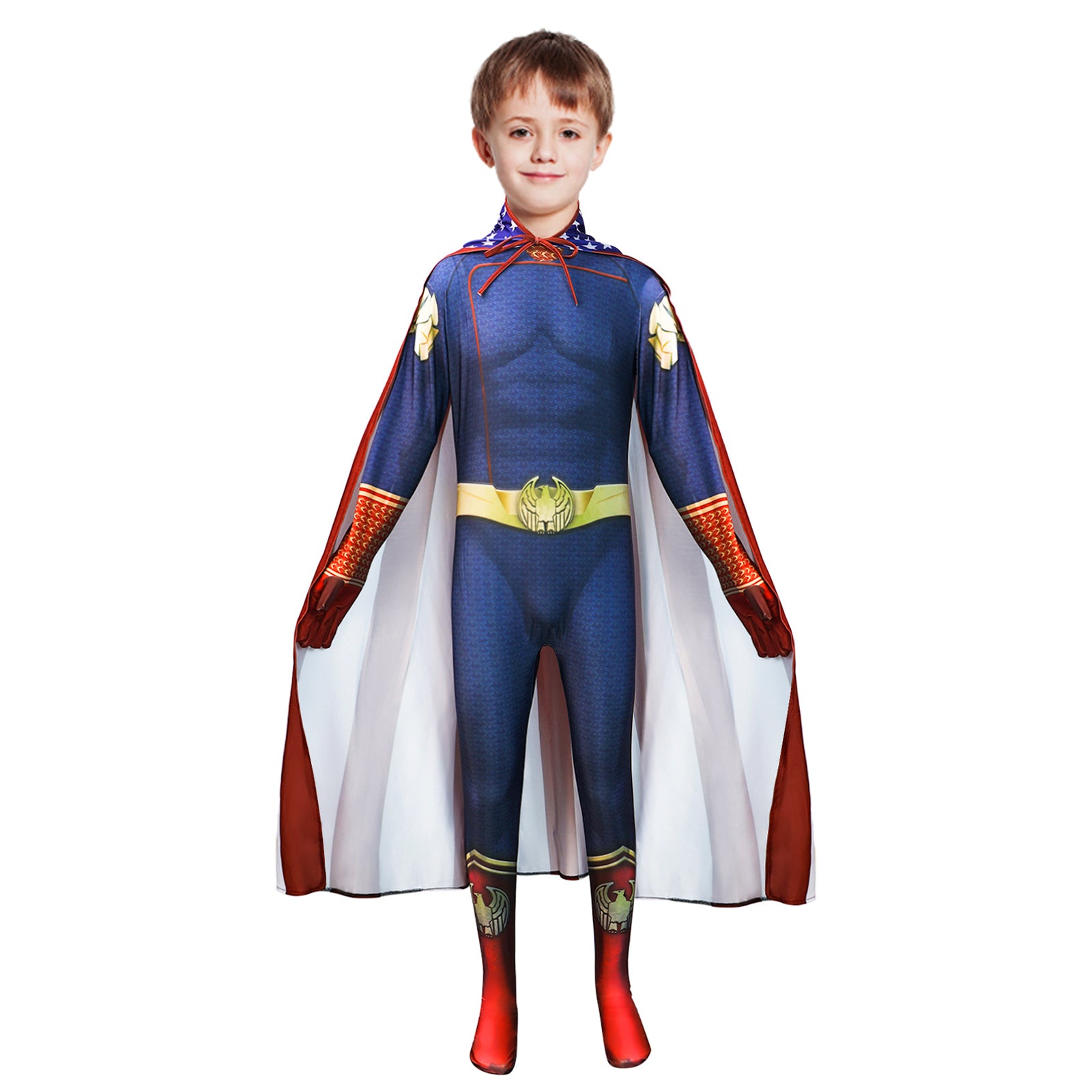 Boys Homelander Costume A-train Cosplay Outfit Starlight Deep Crimson Countess Suit