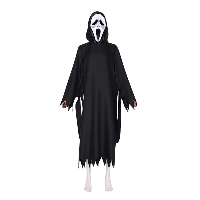 Scream Costume Ghostface Robe Mask Gloves Full Set for Kids Adults Halloween Carnival
