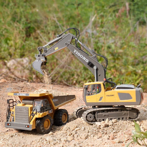 2.4Ghz RC Engineering Car 11CH/9CH Alloy Remote Control Excavator Dump Trucks Bulldozer