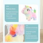 Unicorn Plush Toy Talking Wagging Nodding Educational Doll Electric Animal Interactive Animated Toy for Toddler