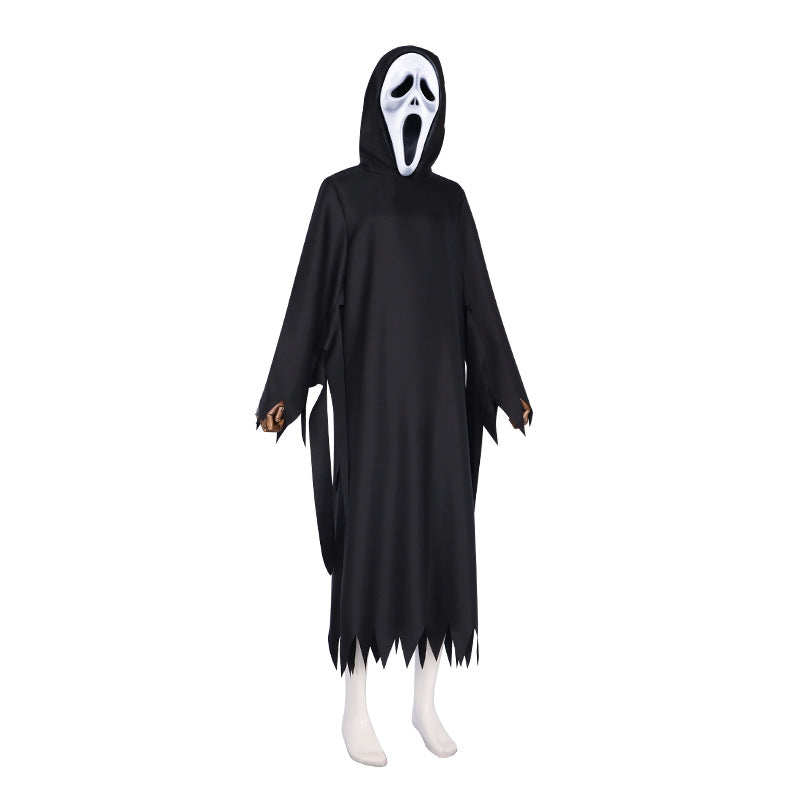 Scream Costume Ghostface Robe Mask Gloves Full Set for Kids Adults Halloween Carnival