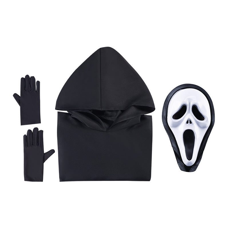 Scream Costume Ghostface Robe Mask Gloves Full Set for Kids Adults Halloween Carnival