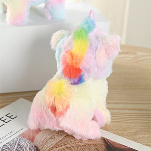 Unicorn Plush Toy Talking Wagging Nodding Educational Doll Electric Animal Interactive Animated Toy for Toddler