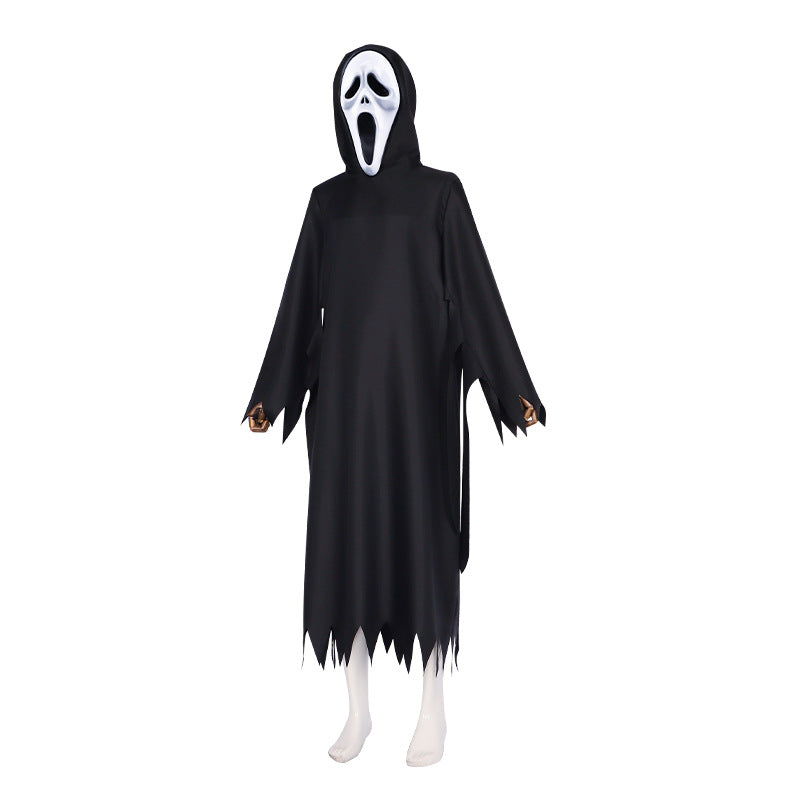 Scream Costume Ghostface Robe Mask Gloves Full Set for Kids Adults Halloween Carnival