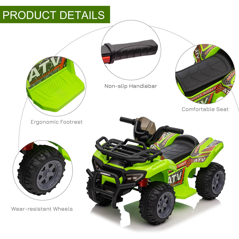 6V Kids ATV Electric 4-Wheeler Battery Powered Quad Toddler Ride On Car Toys