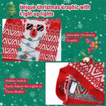 Kids Ugly Christmas Sweater Light Up Funny Pullover Xmas Costume for Boys Girls