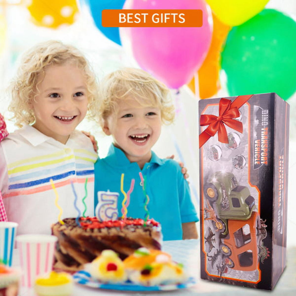 Dinosaur Truck Set 6pcs Tyrannosaurus Toy Truck Car with Sound and Light Holiday Toy