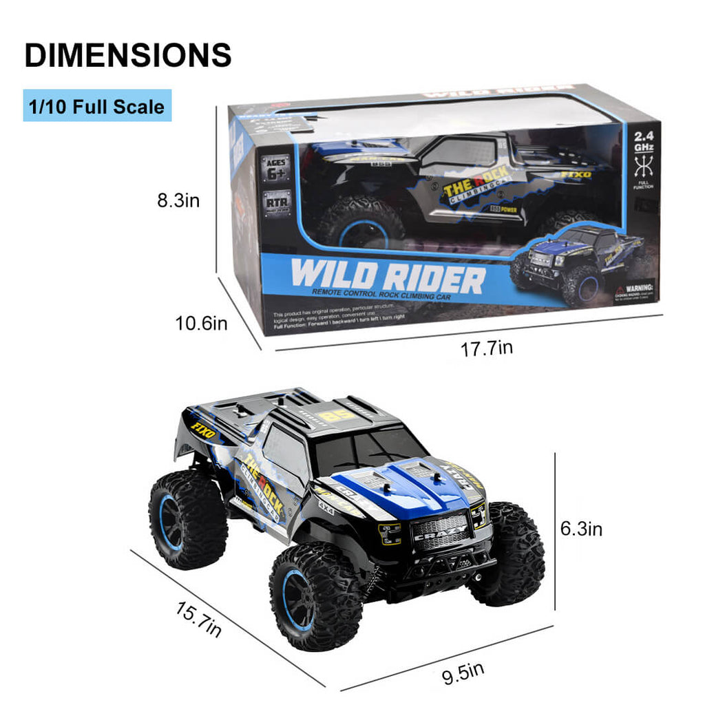 1/10 Kids Remote Control Car 12KM/H RC Off-Road Drift Car 2.4GHz Monster Truck