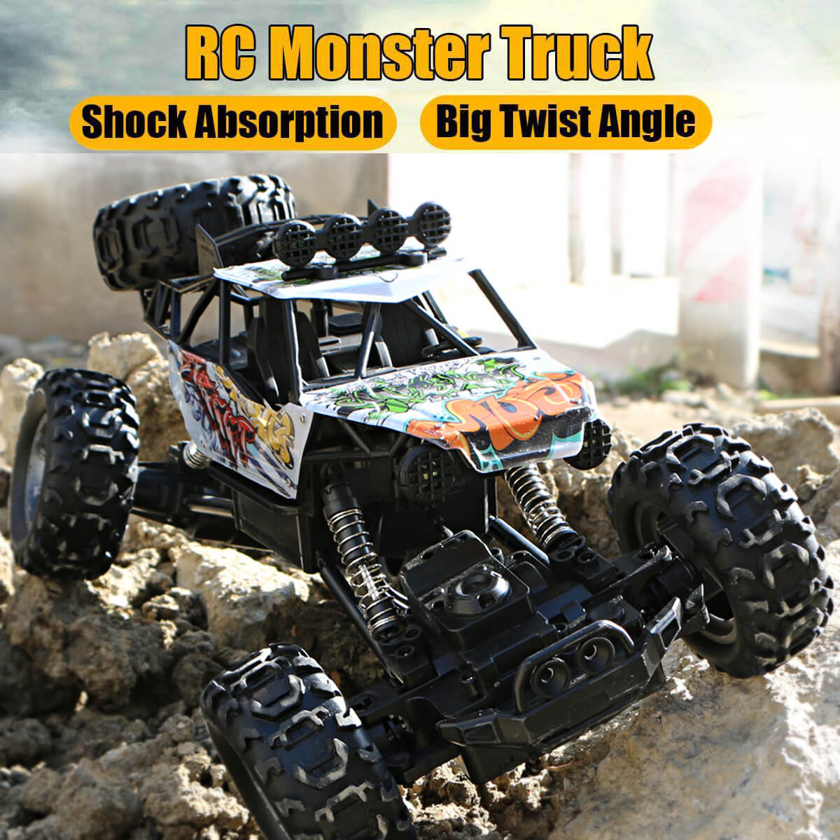 1/10 4WD RC Truck 2.4G Remote Control Car Off-Road RC Trucks for Kids and Adults