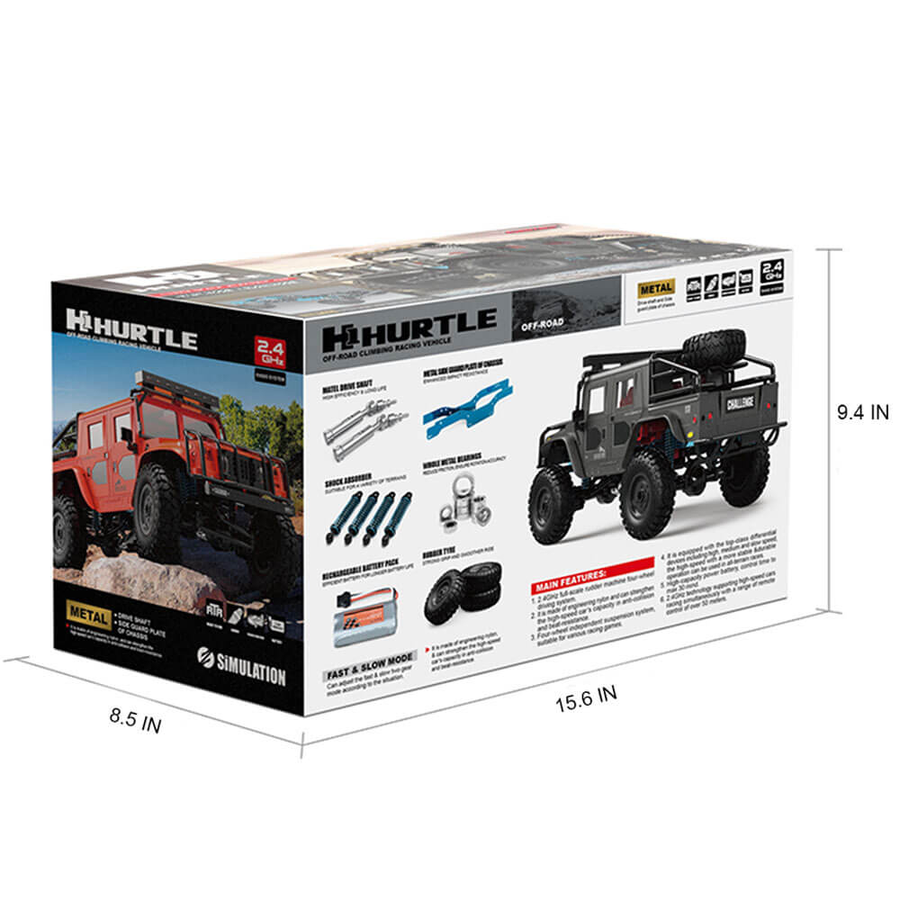 1/10 Jeep RC Truck 4WD RTR Remote Jeep Wrangler Brushed Remote Control Truck RC Rock Crawler