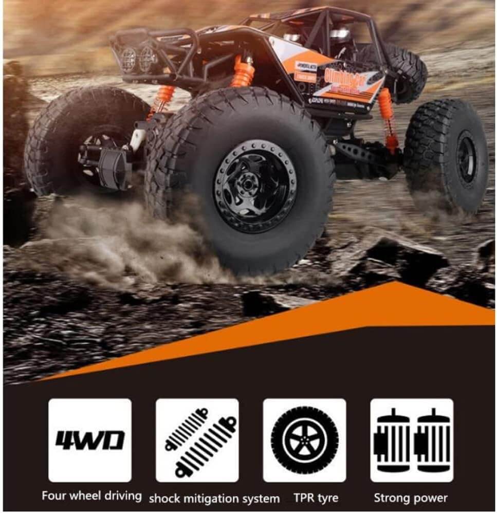 1/8 Super RC Rock Crawler 4WD Off-road Remote Control Monster Truck 2.4G Remote Climbing Car