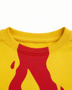 Kids Mark Costume Yellow Long Sleeve Pullover Shirt for Cosplay Themed Party Comic Exhibition