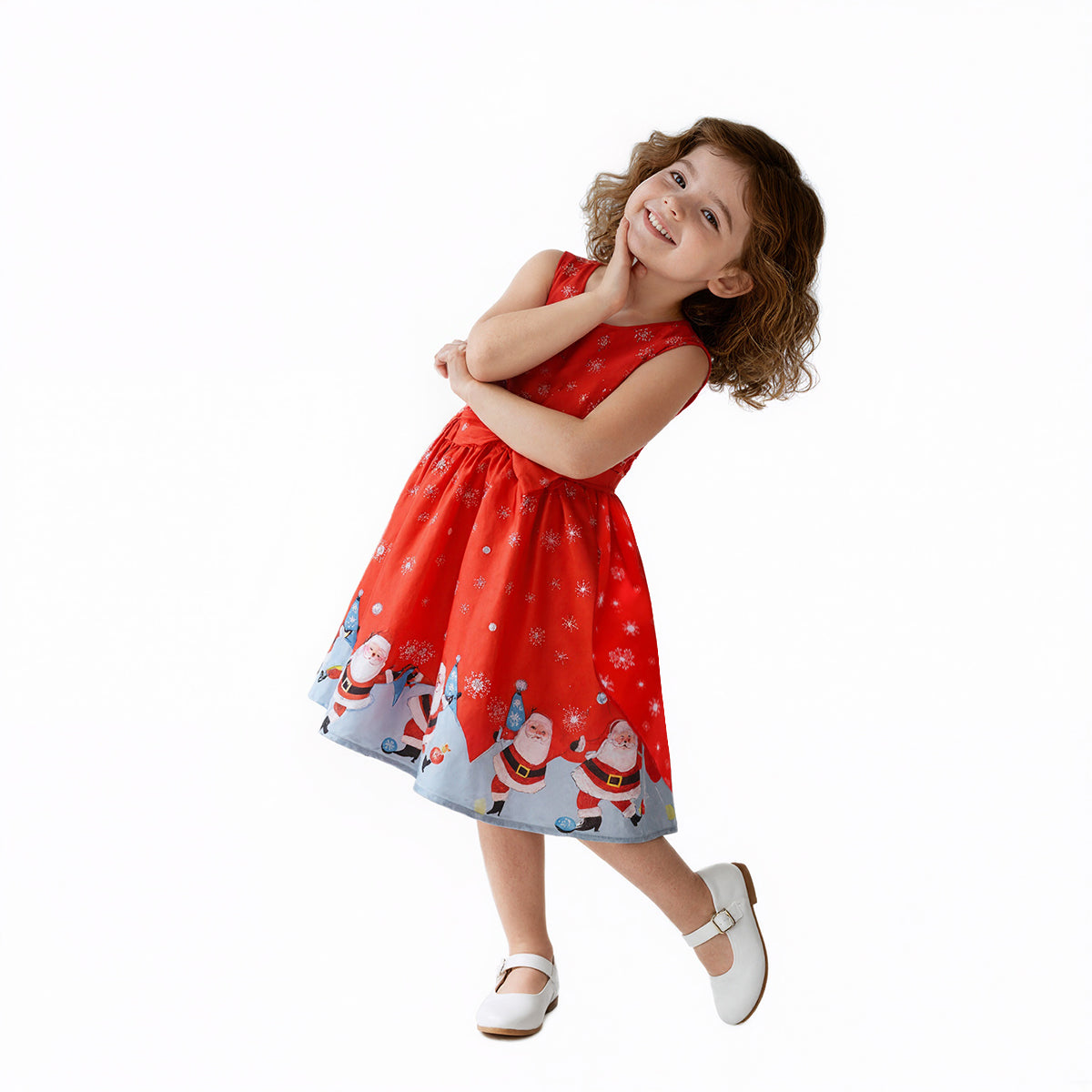 Girls Christmas Dress A Line Princess Party Dress Christmas Costume for Kids 3-8 Years