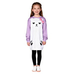 Girls Pop Star Dress Long Sleeve Oversized Longline Sweatshirt Dress Cute Idol Costume