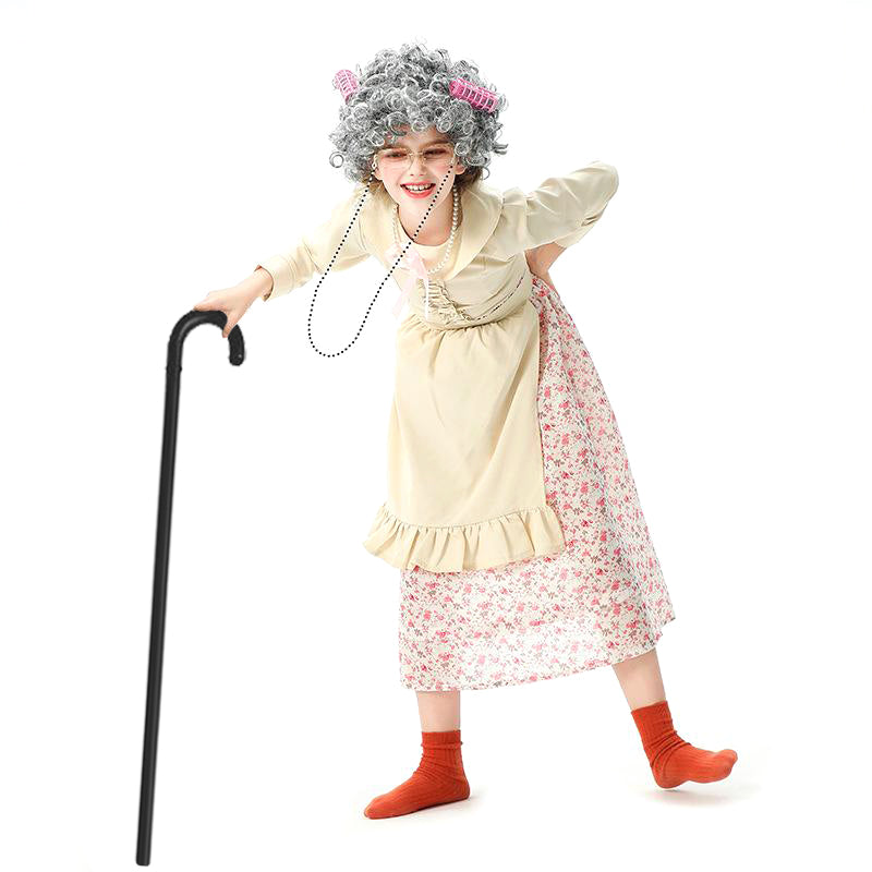 dress like an old lady day at school Anineo 100th Day Of School Kids Old Lady Clothes Girls Granny Dress 100 Year Grandma Show Outfits