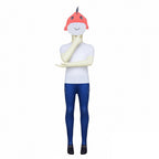 Missing Kid Costume White Jumpsuit and Helmet The Forest Survival Outfit for Game Player
