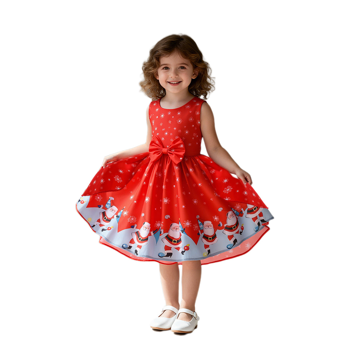 Girls Christmas Dress A Line Princess Party Dress Christmas Costume for Kids 3-8 Years