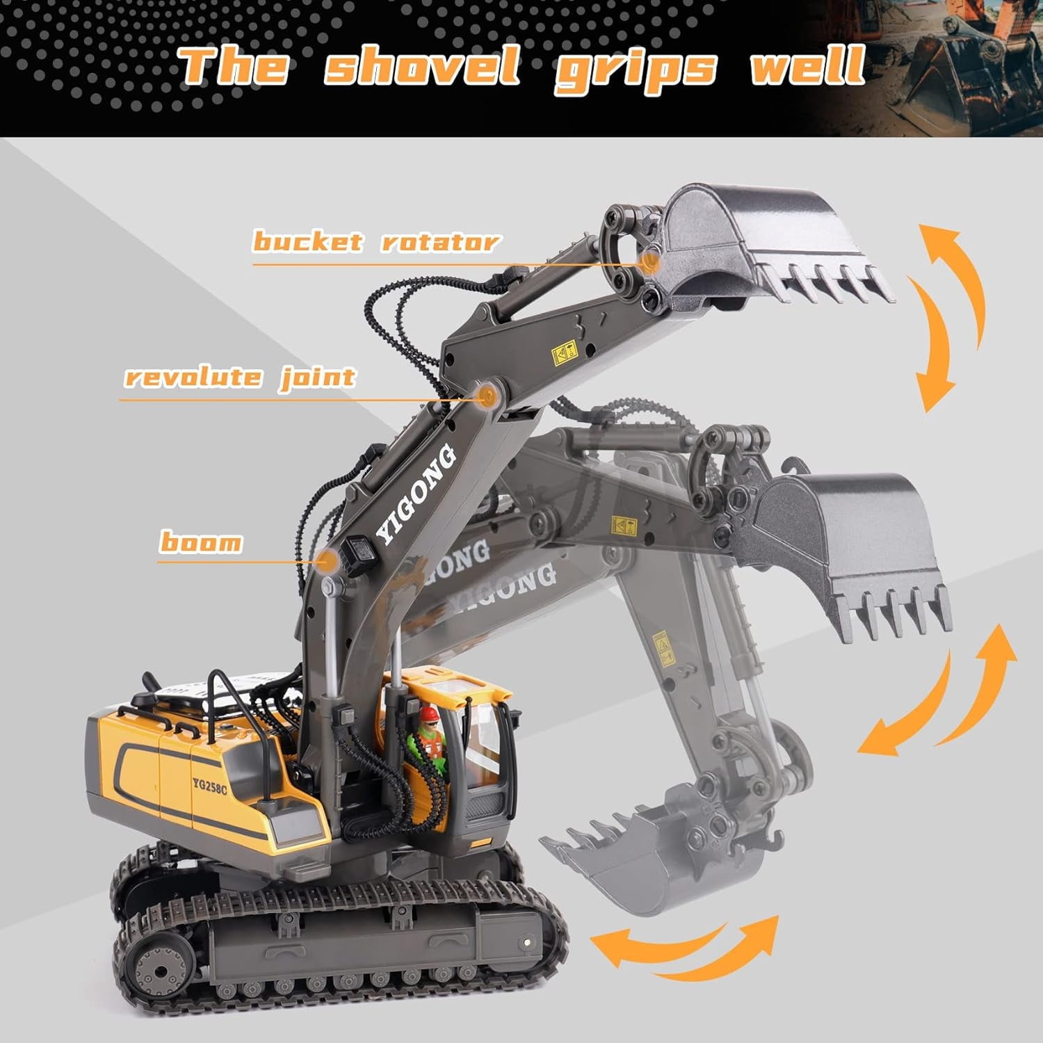 2.4Ghz RC Engineering Car 11CH/9CH Alloy Remote Control Excavator Dump Trucks Bulldozer