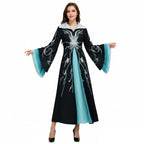 Women Witch Costume Professor Morrible Cosplay Robe with Wide Bell Sleeves