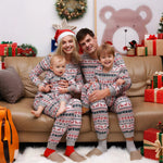 Christmas Moose Family Matching Costume Baby Romper Kids Adult Long Sleeve Tops Pants Suit