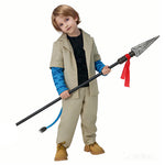 Kids Jake Sully Costume Halloween Cosplay Outfit Top Pants Tail and Shirt 4pcs Suit