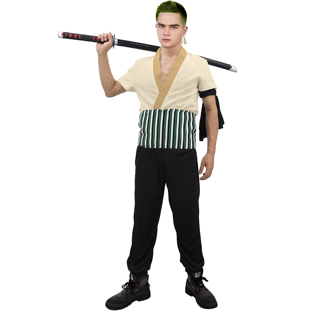 Roronoa Costume Pirate Hunter Cosplay Outfit Straw Hat Pirates Suit for Halloween