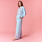 Cute Ladies Xmas Jammies Cozy Two-Piece Loungewear Pajama Set for Christmas Gift