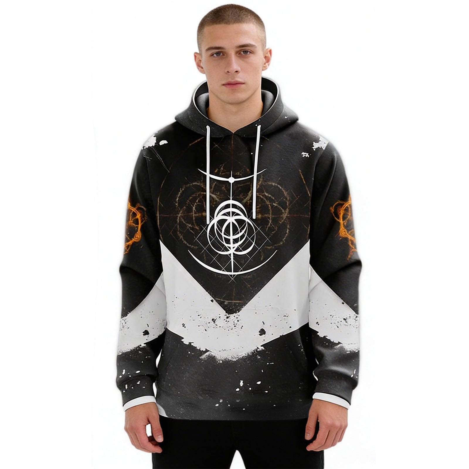 Game Player Hoodie Adult Casual Pullover Hooded Sweatshirt for Cosplay Themed Party