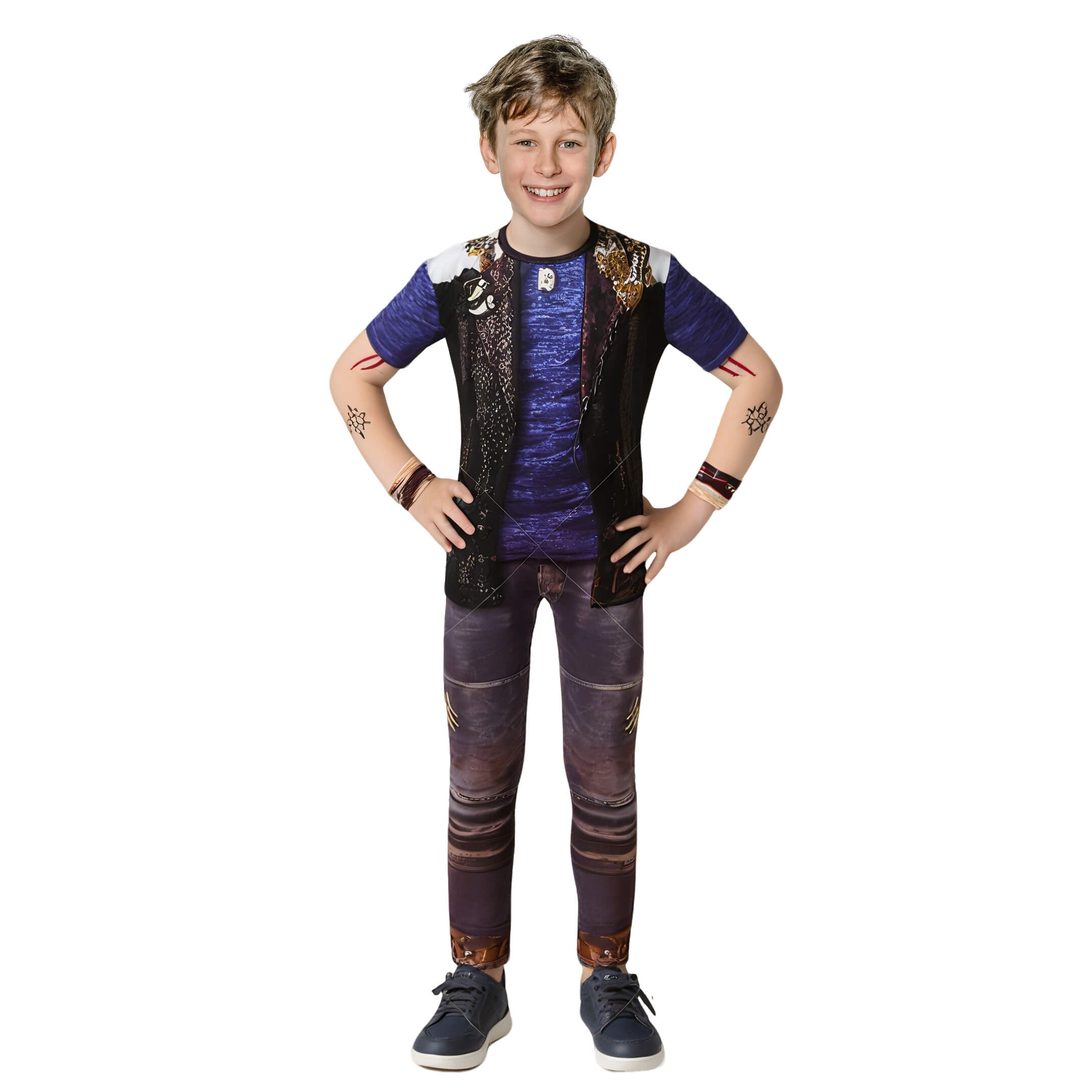 Kids Wyatt Lykensen Cosplay Costume Zombie High School Halloween Outfit