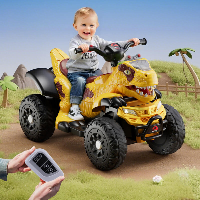 Remote 6V Ride-on Dinosaur Toddler Electric Ride On Car Parental ATV with Remote Control
