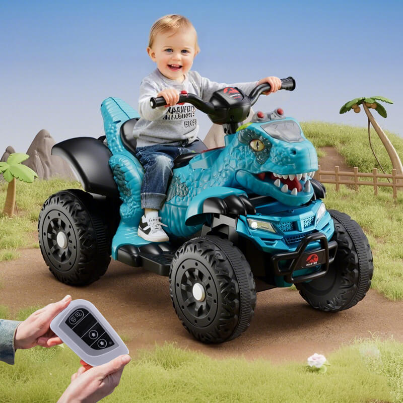 Remote 6V Ride-on Dinosaur Toddler Electric Ride On Car Parental ATV with Remote Control