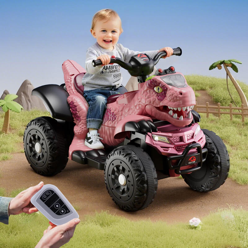 Remote 6V Ride-on Dinosaur Toddler Electric Ride On Car Parental ATV with Remote Control