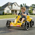 12V Electric Go Kart Kids Foldable Go Kart with Adjustable Seat Dual Motor Ride on Toy