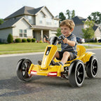 12V Electric Go Kart Kids Foldable Go Kart with Adjustable Seat Dual Motor Ride on Toy