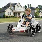 12V Electric Go Kart Kids Foldable Go Kart with Adjustable Seat Dual Motor Ride on Toy