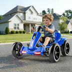 12V Electric Go Kart Kids Foldable Go Kart with Adjustable Seat Dual Motor Ride on Toy