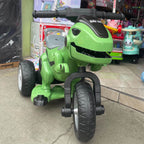 12V Kids Electric Motorcycle 3 Wheels Dinosaur Car Dual Drive Ride On Car For Boys & Girls