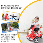 Electric Scooter Anti-Rollover Electric Car Kids Bubble Car Dual Drive with Light & Music