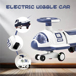 12V Electric Wiggle Car Kids Soft Start Ride On Car with Music Light For Indoor Outdoor