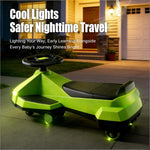 12V Electric Wiggle Car 390 Dual Drive Ride-on Car Bluetooth Music with Light for Indoors Outdoors