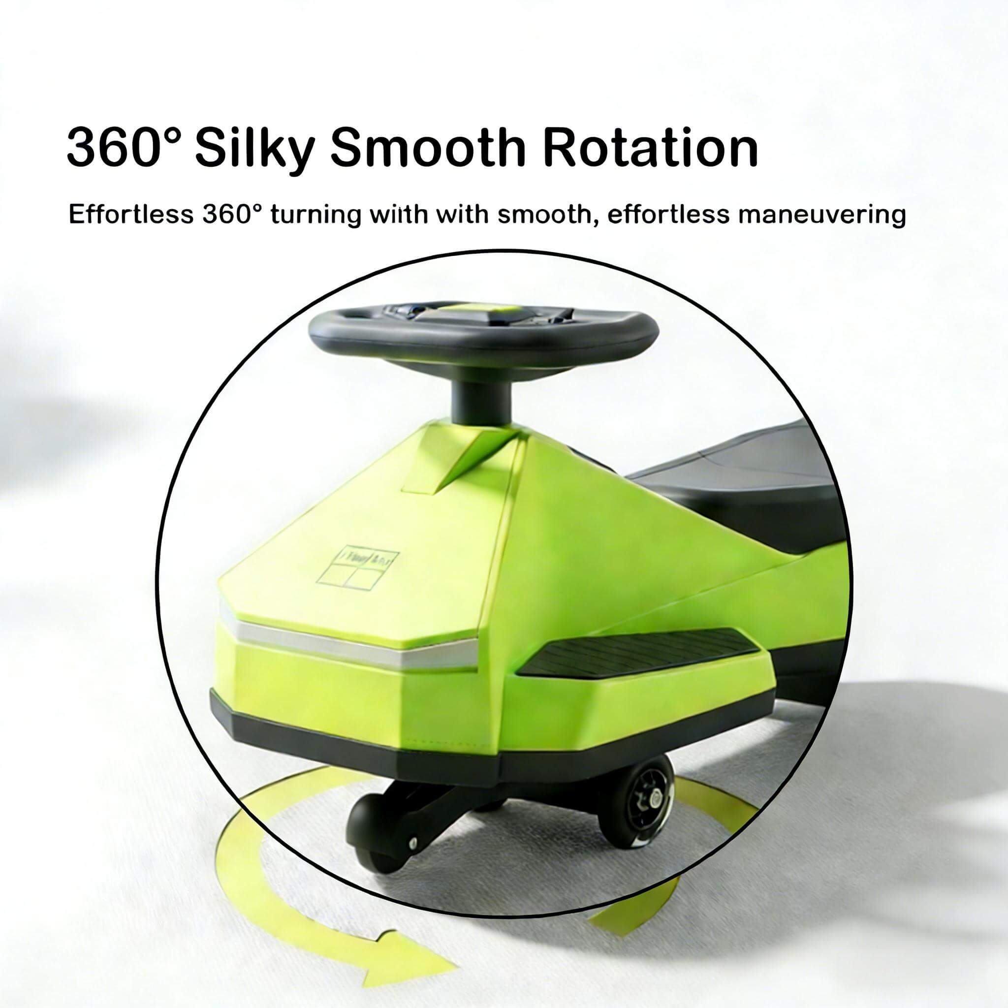 12V Electric Wiggle Car 390 Dual Drive Ride-on Car Bluetooth Music with Light for Indoors Outdoors