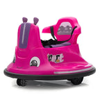 12V Kids Electric Bumper Car with Remote Snail-Shaped Ride On Car with Flashing Lights Music