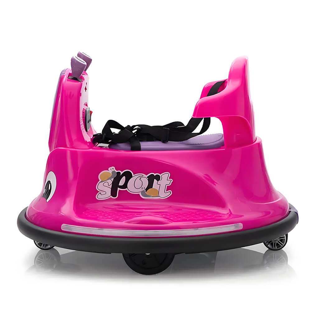 12V Kids Electric Bumper Car with Remote Snail-Shaped Ride On Car with Flashing Lights Music