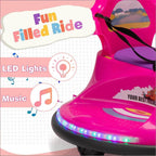 12V Kids Electric Bumper Car with Remote Snail-Shaped Ride On Car with Flashing Lights Music